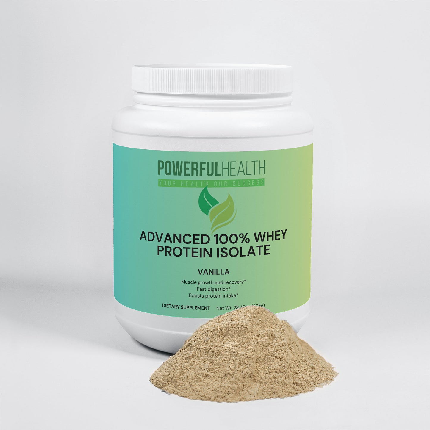 Advanced 100% Whey Protein Isolate (Vanilla), 1.91 lb Powder