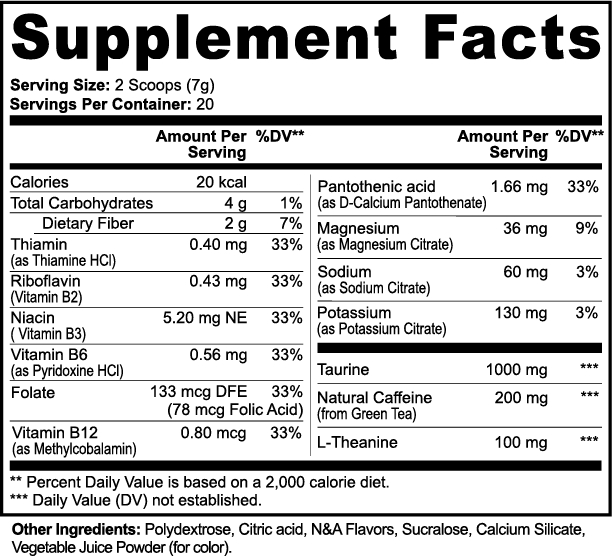 Energy Powder (Fruit Punch flavor)